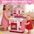 thumbnail image 5 of Caunedy Kids Play Kitchen Set with Realistic Lights & Sounds for Toddler, Kitchen Playset with Play Sink, Cooking Stove, Pretend Kitchen Accessories  for Boys Girls Ages 1-3 3-5 5-8, 5 of 7