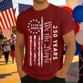 thumbnail image 2 of xfsWaSs Mens 250th Anniversary T Shirts American Flag T-Shirt Patriotic Shirts Short Sleeve Tshirt 4th Of July Shirts Holiday Celebration Comfy Tee Shirts, 2 of 4