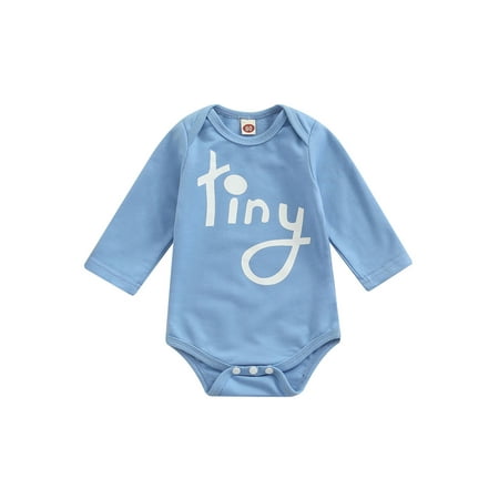 

Qiylii Baby Boy Girls Unisex Long Sleeve Romper Letters Print Round Collar One-piece Bodysuit