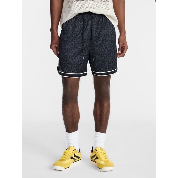 No Boundaries Solid and Printed Mesh Shorts, 5" Inseam, Men's XS-5XL
