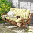 thumbnail image 5 of Kimunuk Outdoor Porch Swing Cushion, 60" X 40" X 5" Waterproof Bench Chair Replacement Cushion with 6 Ties for Patio, Light Yellow, 5 of 7