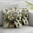 thumbnail image 3 of PRATYUS  Farmhouse Pillow Covers,Eucalyptus Leaves Decorations Vase Home Sweet Home Cushion Case Gifts for Home Decor 12x12in, 3 of 5
