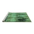 thumbnail image 2 of Ahgly Company Machine Washable Indoor Round Abstract Turquoise Blue Modern Area Rugs, 3' Round, 2 of 4