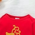 thumbnail image 4 of RIJOPUTY Christmas Outfit 2t Boy Boys 4t Christmas 4t Girls Christmas 5t Girls Clothes Girls Overalls Size 7-8 Trendy Toddler Girl Outfits Baby Boy, Red 0-3 Months, 4 of 9