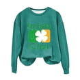 thumbnail image 2 of Felirenzacia Women’s Holiday Sweatshirt St. Patrick’s Day Lucky Clover Graphic Pullover Tops Casual Cozy Daily Shirts, Multicolor,XL, 2 of 4