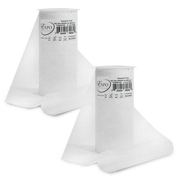 Expo Int'l Premium Glitter Tulle Spool of 6" X 25 Yards