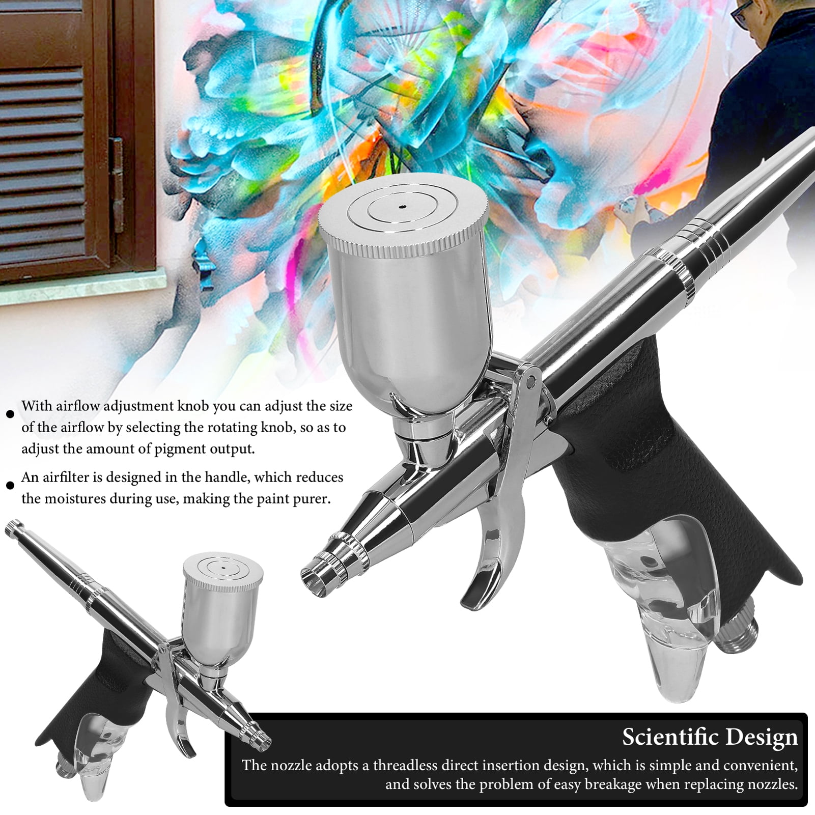 Airbrush,Professional Airbrush Cake Car Model Diy Makeup Diy Makeup Cake Use Model Diy Makeup Airbrush Car Model With 15cc Cup Airbrush Airbrush With Dsfen Cousopo