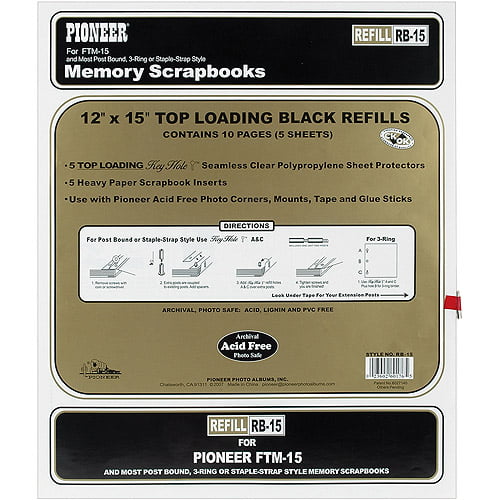 Pioneer Universal top-Loading Page Protectors-12-inch x 15-inch 
