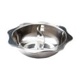 thumbnail image 1 of Lipstore Stainless Steel Divided Hot Pot Mandarin Duck Pot Round Hotpot Soup Cookware for XL, 1 of 8