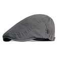 thumbnail image 1 of Gorra plana sencilla de algodón para hombre, gorra de pintor vintage, gorra informal que combina con todo, 1 of 5