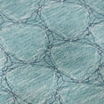 thumbnail image 2 of HomeRoots 676090 8 x 10 ft. Teal & Ivory Geometric Transitional Washable Machine Made Rectangle Area Rug with UV Protection, 2 of 7