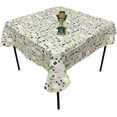 thumbnail image 5 of Serafina Home St. Patrick's Day Flannel Back Vinyl Tablecloth: Cute Garden Gnomes Celebrate with Shamrock Clovers Decorations Table Cover (52" x 70" Inch), 5 of 5