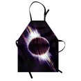 thumbnail image 1 of Galaxy Apron Trippy Planet in Cosmos Mystic Spiral in Celestial Vast Fantasy Backdrop Space Art Print, Unisex Kitchen Bib Apron with Adjustable Neck for Cooking Baking Gardening, Purple, by Ambesonne, 1 of 3