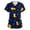 Dark Blue, variant on Kixjoy Scrubs for Women Oversized Short Sleeve V Neck Scrubs Animal Printed Stretchy Medical Top Casual Lightweight Womens Blouses with Pockets, Dark Gray 5XL
