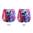 thumbnail image 3 of KLL Neon Skull With Milkshake Pattern Shorts Women,Athletic Shorts High Waisted Running Shorts Pocket Sporty Short Gym Elastic Workout Shorts-XX-Large, 3 of 7