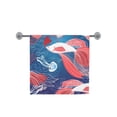 thumbnail image 2 of MKHERT Seamless Bright Pattern Lovers Red Fish On A Blue Bath Towel Shower Towel Wash Cloth Face Towels 16x28 Inches, 2 of 3