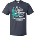 thumbnail image 3 of Inktastic Ovarian Cancer Awareness Brave and Strong with Arrows T-Shirt, 3 of 5