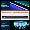 thumbnail image 5 of Melucee 2 Pack 48inch Long Outdoor LED Wall Lights 24W Black RGB Integrated LED Bulbs included Exterior Wall Light Fixtures for House Patio Porch Courtyard, 5 of 8