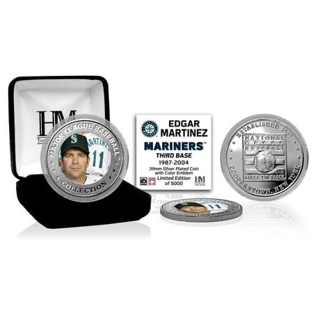 Edgar Martinez Seattle Mariners Highland Mint Class of 2019 National Baseball Hall of Fame Induction Silver Mint Coin - No