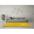 thumbnail image 3 of Ahgly Company Machine Washable Indoor Rectangle Oriental Yellow Modern Area Rugs, 8' x 12', 3 of 4