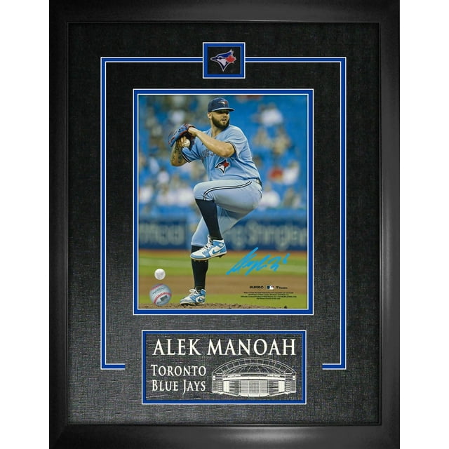 Alek Manoah Signed Framed Toronto Blue Jays 8x10 Light Blue Wind Up Photo