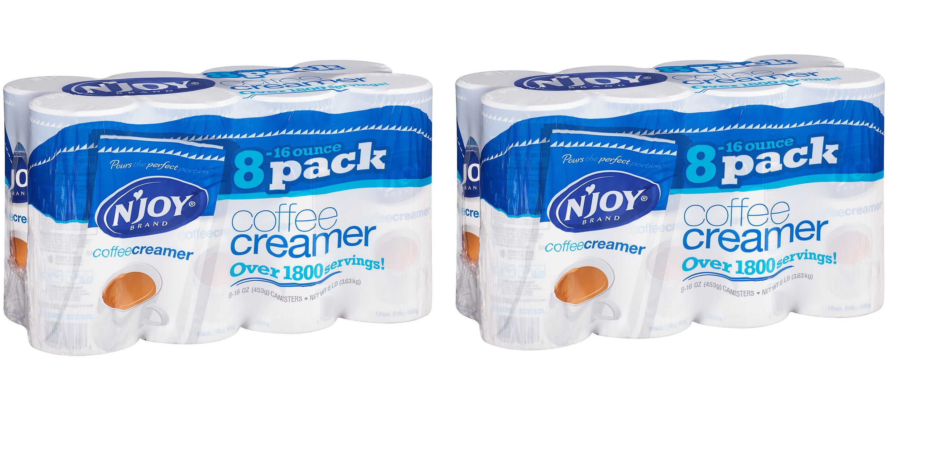 N'Joy Original Powdered Coffee Creamer 16 oz, 8count (PACK OF 2