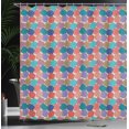 thumbnail image 3 of Ambesonne Flora Shower Curtain, Digital Drawn Rose Pattern, 69"Wx75"L, Pale Mustard Teal Salmon, 3 of 4