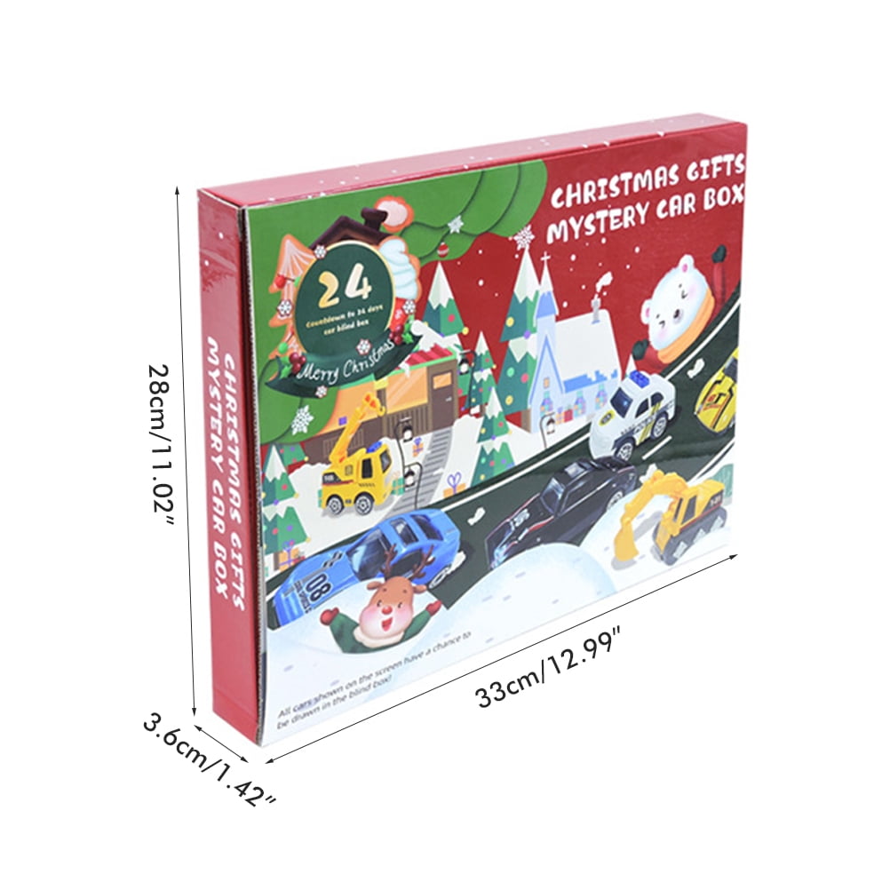 Calendrier De L’Avent Voiture De Police 2025 – 24 Pendentifs Voiture En Acrylique 2D – Compte à Rebours Noël Pour Garçons 3-8 Ans