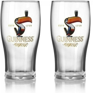 Set Of 4 Guinness 16oz Pint Gravity Glasses Beer Embossed Gold Harp Beer  Glass
