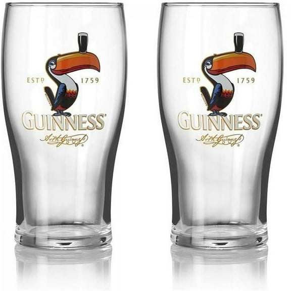 Guinness Toucan 20oz Pint Glass 2-Pack