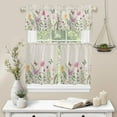 thumbnail image 6 of Kitchen Curtains Valances, Flower Bird Plant Spring Summer Fall Floral Short Rod Pocket Valances for Windows for Bedroom, Bathroom, 1 Panel, 42" W x 12" L, 6 of 6