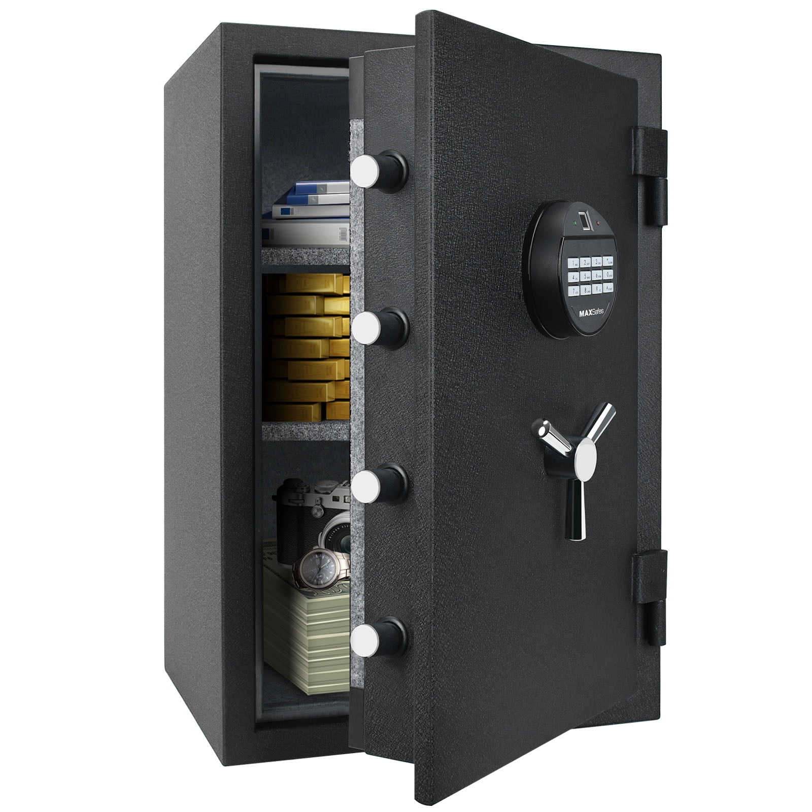 MAXSafes Biometric Fingerprint Fireproof Safe Box, Digital Fire Proof