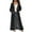 Black, variant on Cardigan Maxi Drape Open Front Sweater Asymmetric Duster with Pockets,S-2XL