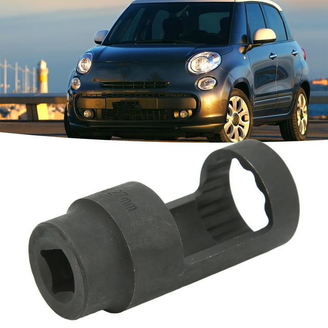 1/2in Drive Injector Socket, 12 Point 27mm Chrome Vanadium Steel Universal Manganese Phosphate Coating Injection Removal Tool for Cars