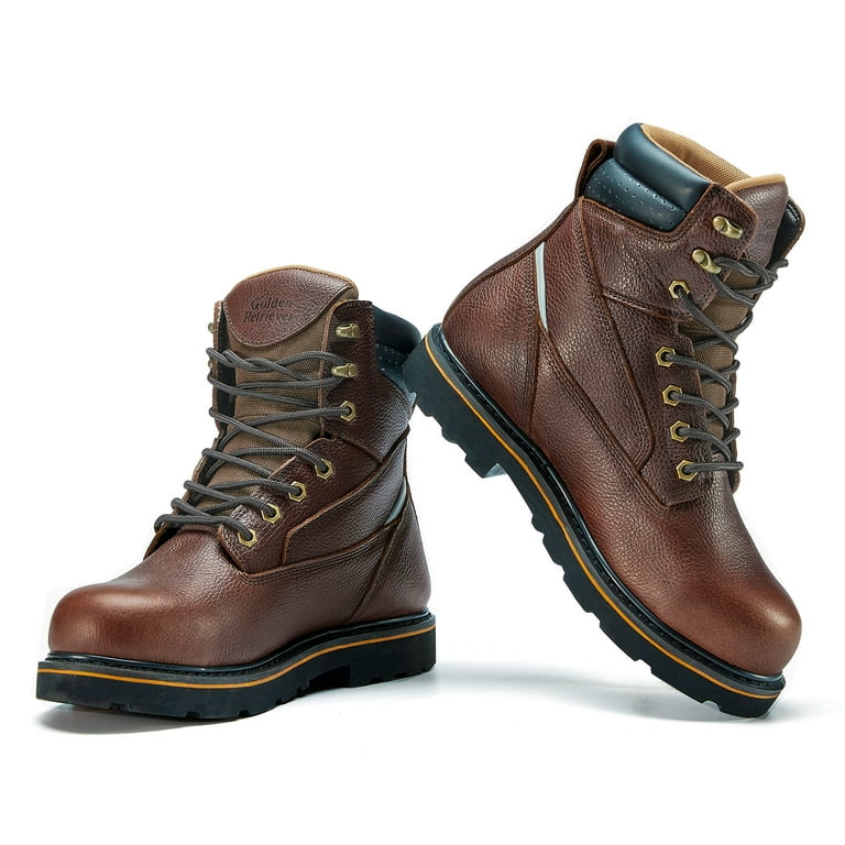 Golden Retriever Men s 8 IN. Steel Toe Work Boots 130445 US 9.5M