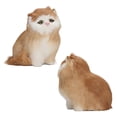 thumbnail image 1 of Muñeca de gato de simulación estatua de gato peluda de decoración realista exquisita amarilla suave para dormitorio para niños ANGGREK Otros, 1 of 8