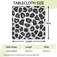 thumbnail image 2 of Black Leopard Pattern Square Fitted Tablecloth with Elastic Edge,Square Table Cover,Washable Elastic Table Cover for Home Kitchen Party Decor 36"x36", 2 of 6