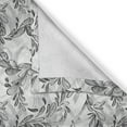 thumbnail image 4 of Ambesonne Grunge Valance Pack of 2, Monochrome Sketch Leaf, 42"X12", White Black Grey, 4 of 5