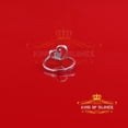 thumbnail image 5 of King of Bling's 925 Sterling White Silver 0.10CT Cubic Zirconia Promise Heart Ring Size 7, 5 of 13