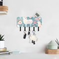 thumbnail image 6 of Sheeps Flowers Mail Holder Organizer Wall Mount with Shelf Key Holder Key Rack with 5 Key Hooks for Wall Decorative, 6 of 6