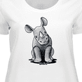 thumbnail image 4 of Inktastic Curious Rhinos Women's Plus Size T-Shirt, 4 of 5