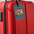 thumbnail image 5 of Cat Eating Pizza Funny Faux Leather Travel Luggage Tag, 5 of 7