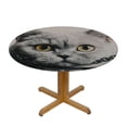 thumbnail image 3 of Orinice Cute Cat Round Table Cover Stain Resistant Washable Indoor Outdoor Tablecloth Kitchen Dining Wedding Parties 100% Polyester Mother's Day 31-35, 3 of 8