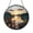 Acrylic 3.5 Inch, variant on Lake Sunset Window Suncatcher with Stained Glass Effect, Dock and Cabin Scenic Window Art