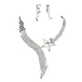 thumbnail image 3 of Conjunto de Joyería nupcial Salvador Collar y aretes de diamantes de imitación, 3 of 3