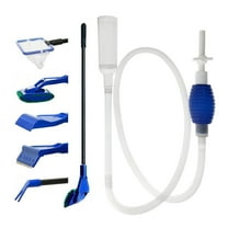 GreenJoy Fish Tank Cleaner Aquarium Cleaning Tools Kit, Fish Net Siphon Vacuum Gravel Algae 2 Piece