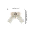 thumbnail image 2 of INSPIRE CHIC Women's Ribbon Brooch Braided Tweed Bow Tie with Bead, 2 of 5