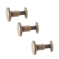 thumbnail image 3 of 20pcs Flat Head Screws Nuts Nails Rivets Copper Threaded Leather Cap Accessory for DIY Repair Works, 3 of 7