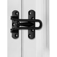 thumbnail image 4 of Door Reinforcement Lock, 1 Pack, Inward Swinging Inside Doors Flip Lock Home Reinforcement Lock for Swing-in Doors, Front Door, Hotel Door, Thicken Solid Aluminium Alloy, 4 of 7