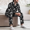 thumbnail image 7 of Honeii Pirate skulls Pattern Mens Pajamas Set,2pcs Men's Lounge Long Sleeve Sleep Shirt and Pajama Bottoms Sleepwear Set,Mens Pjs Sets-X-Large, 7 of 7
